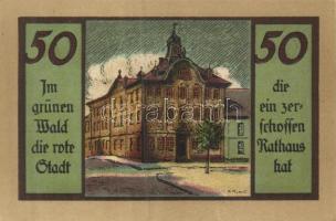 Német Birodalom / Weimari Köztársaság / Suhl DN 50Pf (4x) 4 klf db, teljes sor T:I