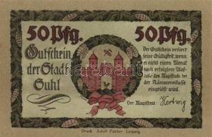 Német Birodalom / Weimari Köztársaság / Suhl DN 50Pf (4x) 4 klf db, teljes sor T:I