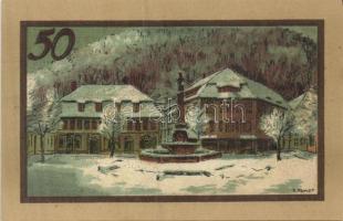 Német Birodalom / Weimari Köztársaság / Suhl DN 50Pf (4x) 4 klf db, teljes sor T:I