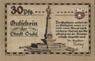 Német Birodalom / Weimari Köztársaság / Suhl DN 30Pf (4x) 4 klf db, teljes sor T:I