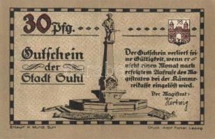 Német Birodalom / Weimari Köztársaság / Suhl DN 30Pf (4x) 4 klf db, teljes sor T:I