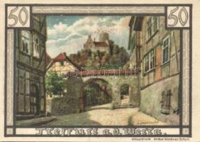 Német Birodalom / Weimari Köztársaság / Treffurt 1921. 50Pf (6x) 6 klf db, teljes sor T:I-