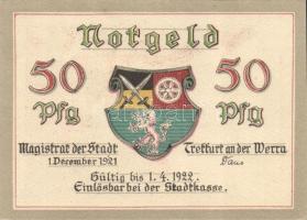 Német Birodalom / Weimari Köztársaság / Treffurt 1921. 50Pf (6x) 6 klf db, teljes sor T:I-