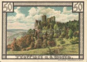 Német Birodalom / Weimari Köztársaság / Treffurt 1921. 50Pf (6x) 6 klf db, teljes sor T:I-