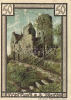 Német Birodalom / Weimari Köztársaság / Treffurt 1921. 50Pf (6x) 6 klf db, teljes sor T:I-