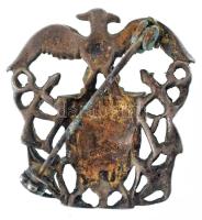 Amerikai Egyesült Államok DN Jelzett, festett Ag címeres jelvény üvegkő berakásokkal (6,56g/0,925/9ó...