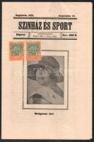 1926 Színház és sport c. nagykőrösi újság szeptember 24. száma 12p