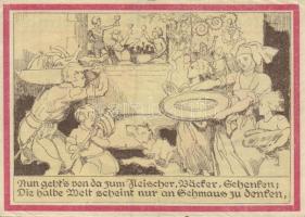 Német Birodalom / Weimari Köztársaság / Weimar 1921. 75Pf (3x) 3 klf db, teljes sor T:I