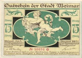 Német Birodalom / Weimari Köztársaság / Weimar 1921. 75Pf (3x) 3 klf db, teljes sor T:I