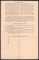 1913 Meghívó a Magyar Gazdaszövetség közgyűlésére 3 db nyomtatvány