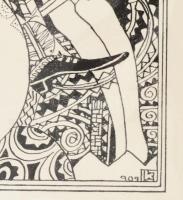 Kozma Lajos (1884-1948): Öregség. Cinkográfia, papír, jelzett a cinkográfián, körbevágott, 20×17 cm