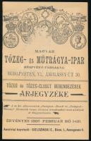 1897 Magyar Tőzeg és Műtrágyaipar Rt, Képes árjegyzék füzet. 24p. Hibátlan állapotban benne különféle WC-k képével