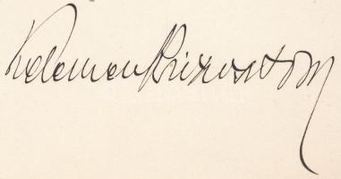 Kelemen Krizosztom (1884-1950) pannonhalmi főapát aláírása üdvözlőlapon