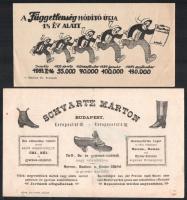 11 db klf számolócédula, Franck, Liliom, Schiffer cipő, paprika, stb