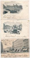 Wien, Vienna, Bécs; - 3 db régi (1905 előtti) város képeslap / 3 pre-1905 town-view postcards