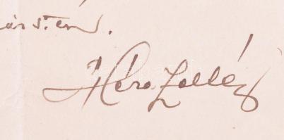 Héra Zoltán (1929-1987) költő, író versének kézirata aláírásával