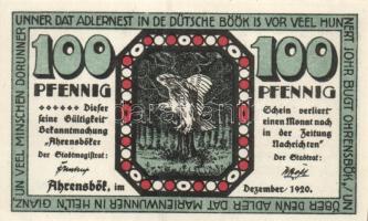 Német Birodalom / Weimari Köztársaság / Ahrensbök 1920. 25Pf + 50Pf + 100Pf 3 klf db, teljes sor T:I