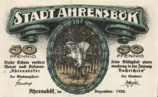 Német Birodalom / Weimari Köztársaság / Ahrensbök 1920. 25Pf + 50Pf + 100Pf 3 klf db, teljes sor T:I