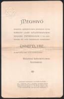 1902 Kossuth Lajos születésének 100. évfordulójára tartott budapesti ünnepségek meghívója + Kossuth Múzeum bemutató nyomtatványa