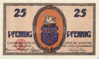 Német Birodalom / Weimari Köztársaság / Luckenwalde 1922. 25Pf + 50Pf + 1M 3 klf db, teljes sor T:I