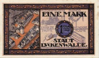 Német Birodalom / Weimari Köztársaság / Luckenwalde 1922. 25Pf + 50Pf + 1M 3 klf db, teljes sor T:I