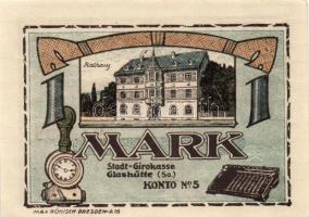 Német Birodalom / Weimari Köztársaság / Glashütte 1921. 25Pf (6x) + 50Pf (6x) + 1M (6x) 18 klf db, t...