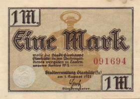 Német Birodalom / Weimari Köztársaság / Glashütte 1921. 25Pf (6x) + 50Pf (6x) + 1M (6x) 18 klf db, t...