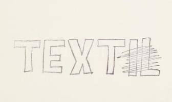 Szombathy Bálint (1950-): Textil. Nyomat, papír, jelzett a nyomaton, 21x29,5 cm