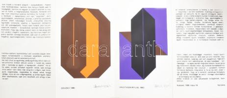 Boros Tamás (1959-): 6 db sokszorosított grafika a Lila Iskola Galéria kiállítás katalógusa részekén...