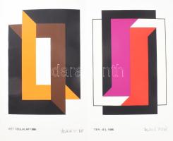 Boros Tamás (1959-): 6 db sokszorosított grafika a Lila Iskola Galéria kiállítás katalógusa részekén...