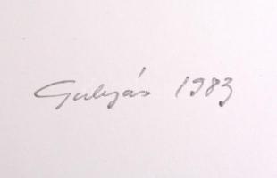 Gulyás Gyula (1944-2008): Kocka, 1972-1983. Szitanyomat, papír, jelzett (Gulyás 1983). Számozott: 29...