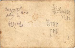 1924 Makó, Szeged-Békéscsaba labdarúgó meccsről, focisták. Homonnai felvétele / Hungarian football t...