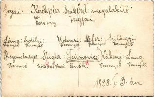 1938 Békéscsaba, BMTE kerékpáros szakosztály: Boyai Kerékpár Szakosztály megalakító verseny tagjai /...