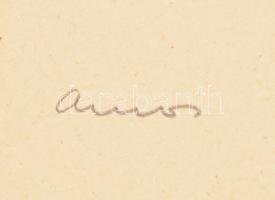 Ámos Imre (1907-1944): A sófár. Linómetszet, papír, jelzett. Az 1940-ben megjelent Zsidó ünnepek c. ...