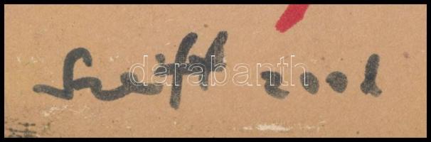 Szeift Béla (1944-2012): Veszekedők, 2001. Filctoll, papír, jelzett, 15,5×19,5 cm