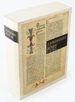 A Jordánszky-kódex. Magyar nyelvű bibliafordítás a XVI. század elejéről [1516-1519]. Az Esztergomi Főszékesegyházi Könyvtárban őrzött, 1516-1519 között készült MSS. II. 1 jelzetű kódex hasonmása, illetve szövegének olvasata. (Hasonmás és tanulmánykötet, két kísérőfüzettel). Bp., 1984, Helikon. Kiadói bordázott gerincű, kapcsos, fémveretekkel díszített egészbőr-kötés, illetve kiadói kartonált papírkötés, kiadói papír védőborítóban. Jó állapotban, kiadói kartontokban.