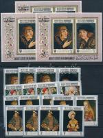 Aden Qu´aiti State in Hadhramaut 1967 Cranach festmények 3 db vágott sor párokban+ 3 db fogazott blokk