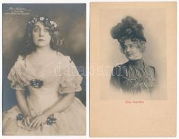Elsa Galafrés - 12 db régi színésznő képeslap, több ugyanolyan / 12 pre-1945 actress postcards with ...