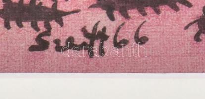 Szeift Béla (1944-2012): Formák (cím nélkül), 1966. Akvarell, papír, jelzett, paszpartuban, 18,5×20 ...