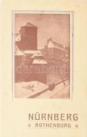 cca 1910 Nürnberg. Rothenburg. Nürnberg, Rottner &amp; Keller, 40 p. Német nyelvű turisztikai prospektus. Fekete-fehér fotókkal. Kiadói papírkötés.