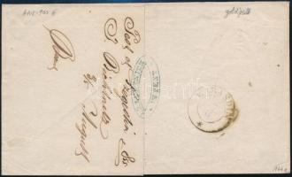 1855 1kr MP I aranysárga bélyeg, nagyon szép és ritka színárnyalat óriási szélekkel nyomtatványon &q...