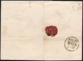 15kr on cover with blue company postmark "PESTH" - Wien 15kr levélen kék cégbélyegzős előé...