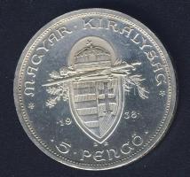 1938. 5P Ag "Szt.István" T:2 ph