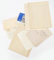 Vegyes papírrégiség, irat tétel, közte fejléces