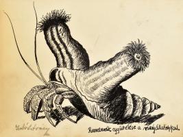 1934 Vázlat könyv, Szabó István rajzai, közte hajórajzok, repülőgép rajzok