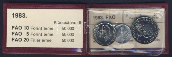 1983. 20f + 5Ft + 10Ft "FAO" T:BU Eredeti tokban, tanúsítvánnyal!