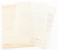 1945 Dr. Kövér Gusztáv, a magyar parlament tagjának, a Vöröskereszt genfi megbízottjának háborús igazolásai