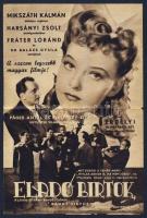 1941 Az Eladó birtok c. magyar mozifilm reklámfüzete 14x21 cm 4 oldal
