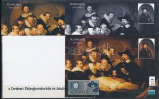 2006/27 Rembrandt 4 db-os emlékív garnitúra azonos sorszámmal No 013