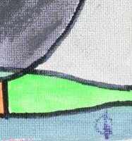 Csepregi Anita (1985-): Úton. Akril, vegyes farost, jelzett, 24x30cm